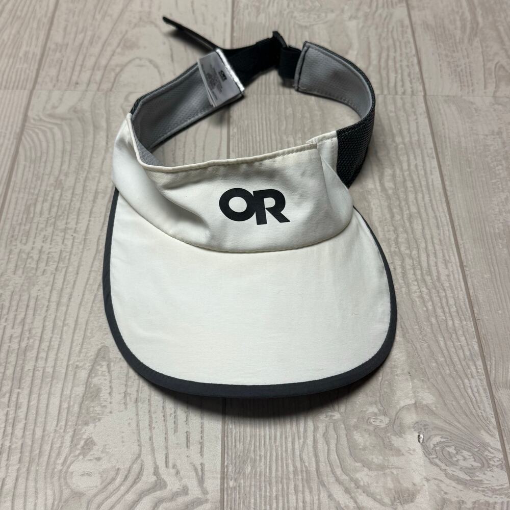 Outdoor Research OR Visor White Black One Size Adjustable Running Hiking Trail